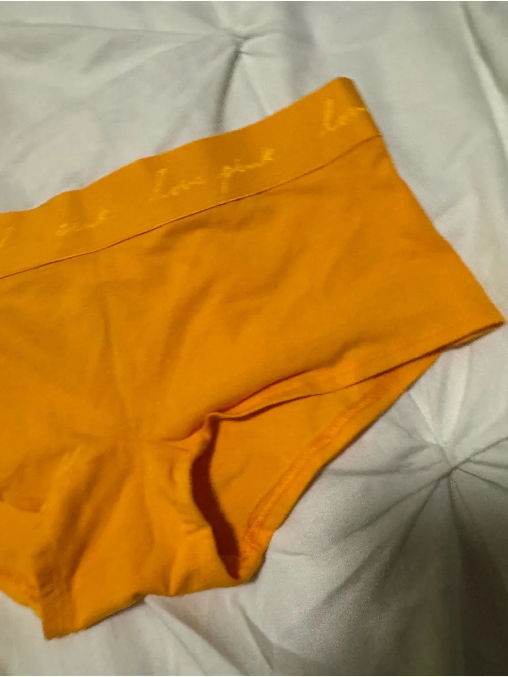 Love PINK Victoria's Secret Women's Yellow Boyshorts Sz M